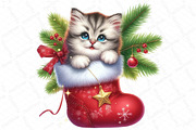 Christmas Cute Animals Clipart PNG, an Illustration by DreamPrint404 (Thumbnail 3 of 5)