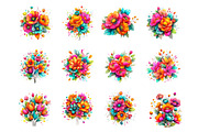 Whimsical spring daffodil flowers, an Illustration by SinaCreation (Thumbnail 2 of 11)