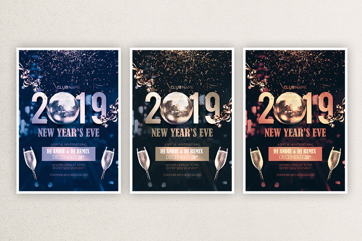 2019 New Year Eve, a Flyer Template by What a Story (Photo 2 of 5)
