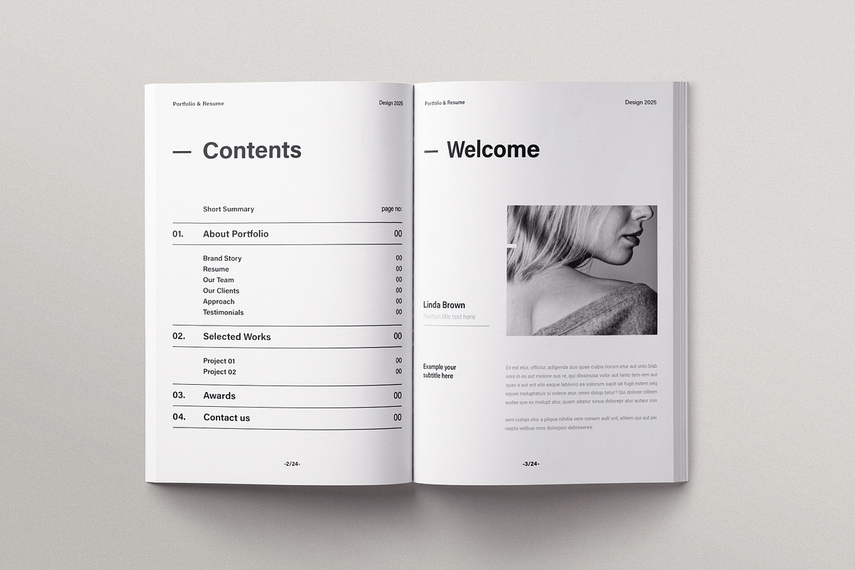 Design Portfolio and Resume Template preview 3