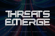 THREATS EMERGE - CYBER FONT, a Sans Serif Font by 177Studio (Thumbnail 1 of 8)