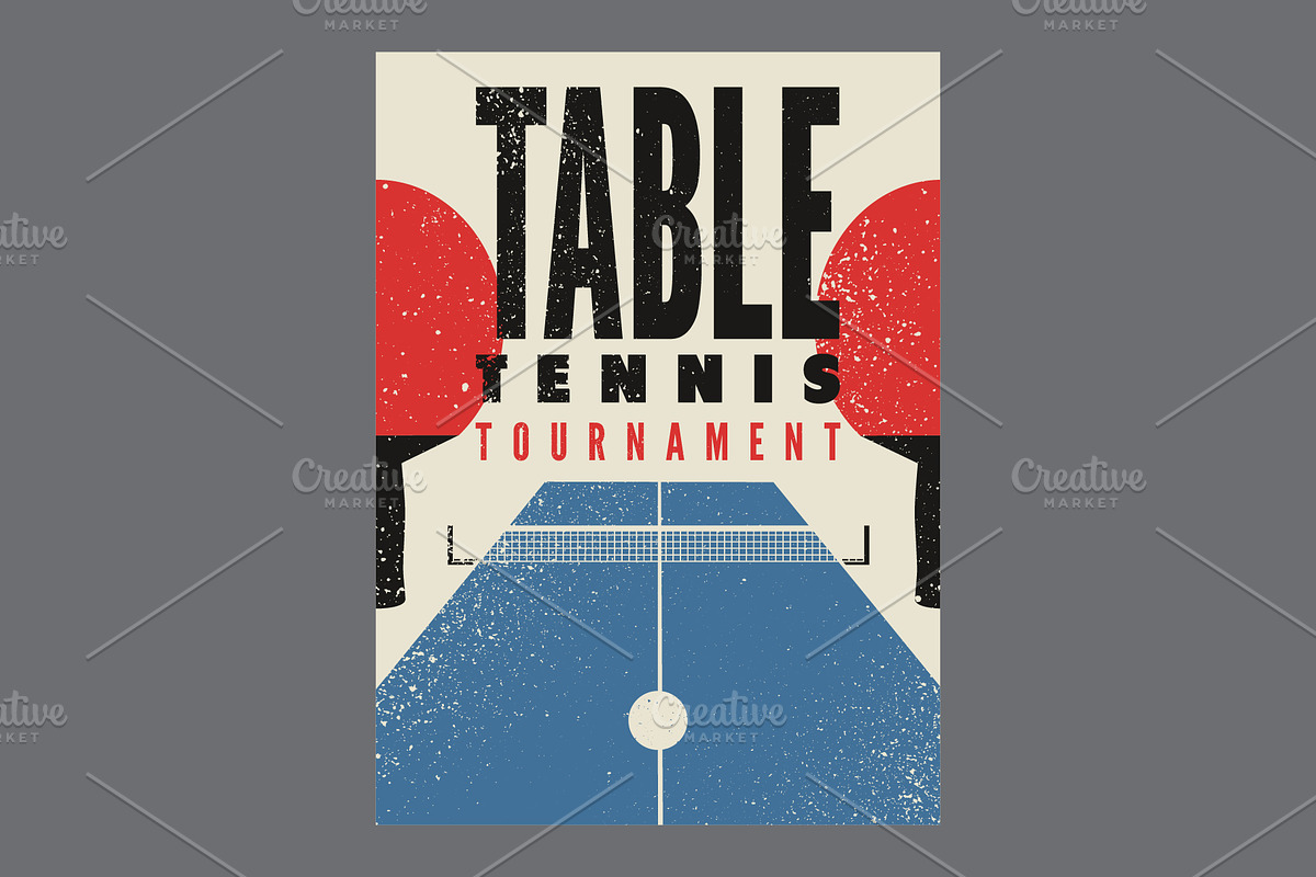 Ping Pong table tennis vector set., a Sport Illustration by PoPaShop (Photo 7 of 10)