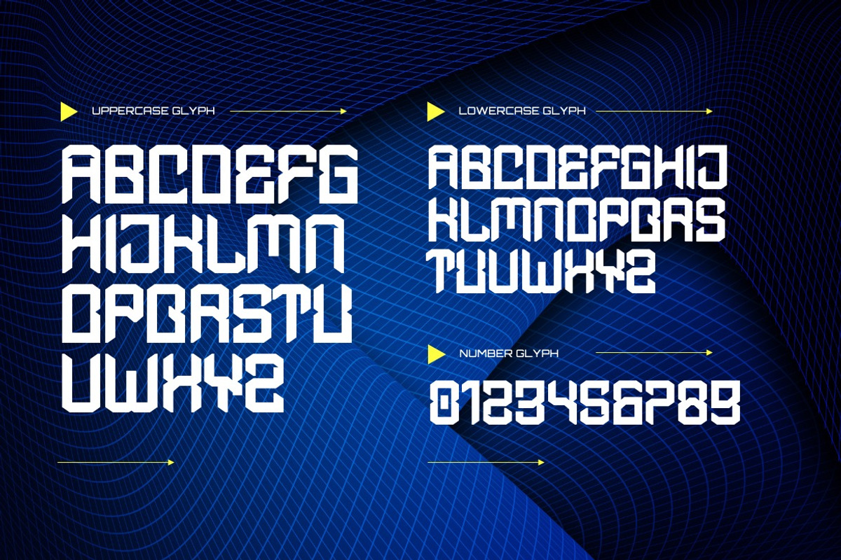 Xultrans - Techno Font, a Sans Serif Font by Dhabee (Photo 7 of 7)