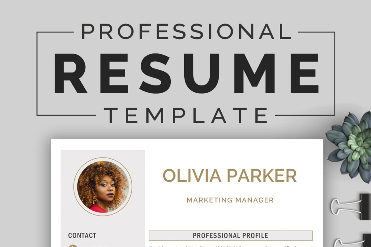 Resume Template with Photo, a Resume Template by Klamp Studio (Photo 9 of 9)