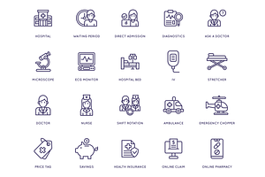 105 Medical And Healthcare Icons