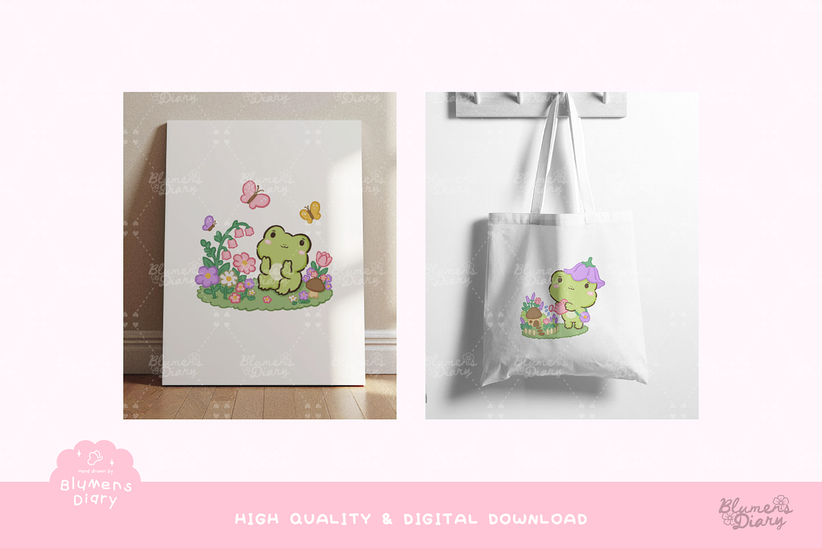 Enchanted Garden Frog Clipart, an Animal Illustration by Blumensdiary (Photo 4 of 6)