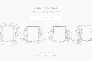 Vintage Floral Crest Set Vol. 4