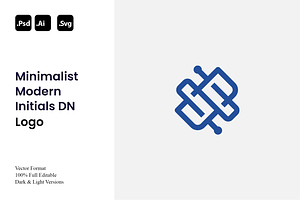 Minimalist Modern Initials DN Logo, a Branding & Logo Template by Luxury Logos