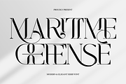 MARITIME DEFENSE - MODERN SERIF FONT, a Serif Font by 177Studio (Thumbnail 1 of 8)