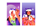 Fashion girls portraits set + banner, a Person Illustration by PaperTrident (Thumbnail 9 of 10)