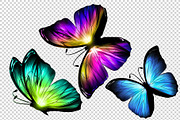 3D Neon Butterflies, an Animal Illustration by BazziBa♥ (Thumbnail 7 of 7)
