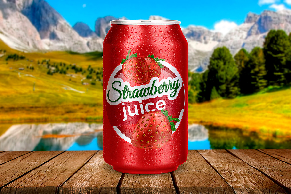 Tin Can Water Droplets Mockup, a Packaging Mockup by rogeriomarcos (Photo 6 of 8)