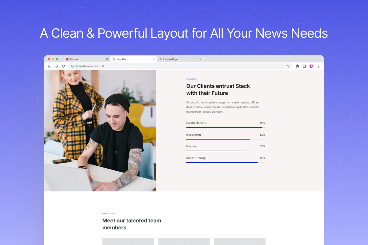 Stack - Multi-purpose Template, an UI Kit Template by YoArts (Photo 2 of 5)
