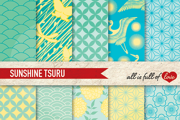 Jade Japanese Background pattern kit preview 2