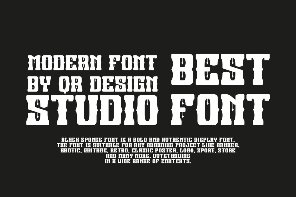 Black Sponge - Gothic Font, a Blackletter Font by QR Design Studio (Photo 5 of 8)