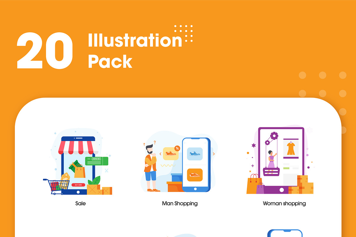 Online shop illustration pack, an Illustration by Creastale (Photo 6 of 6)