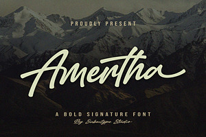 SALE! Amertha - Bold Signature Font