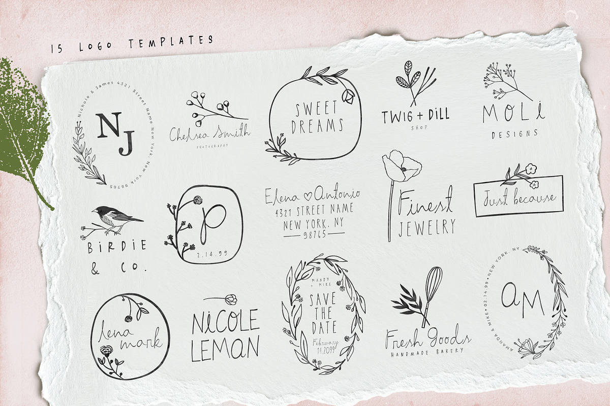Oregano and Mint Font and Logos preview 2