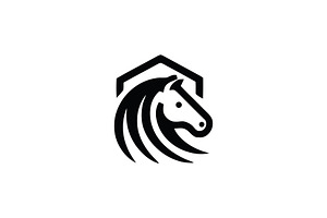 Modern Horse Home Emblem, a Branding & Logo Template by Vectorium Studio