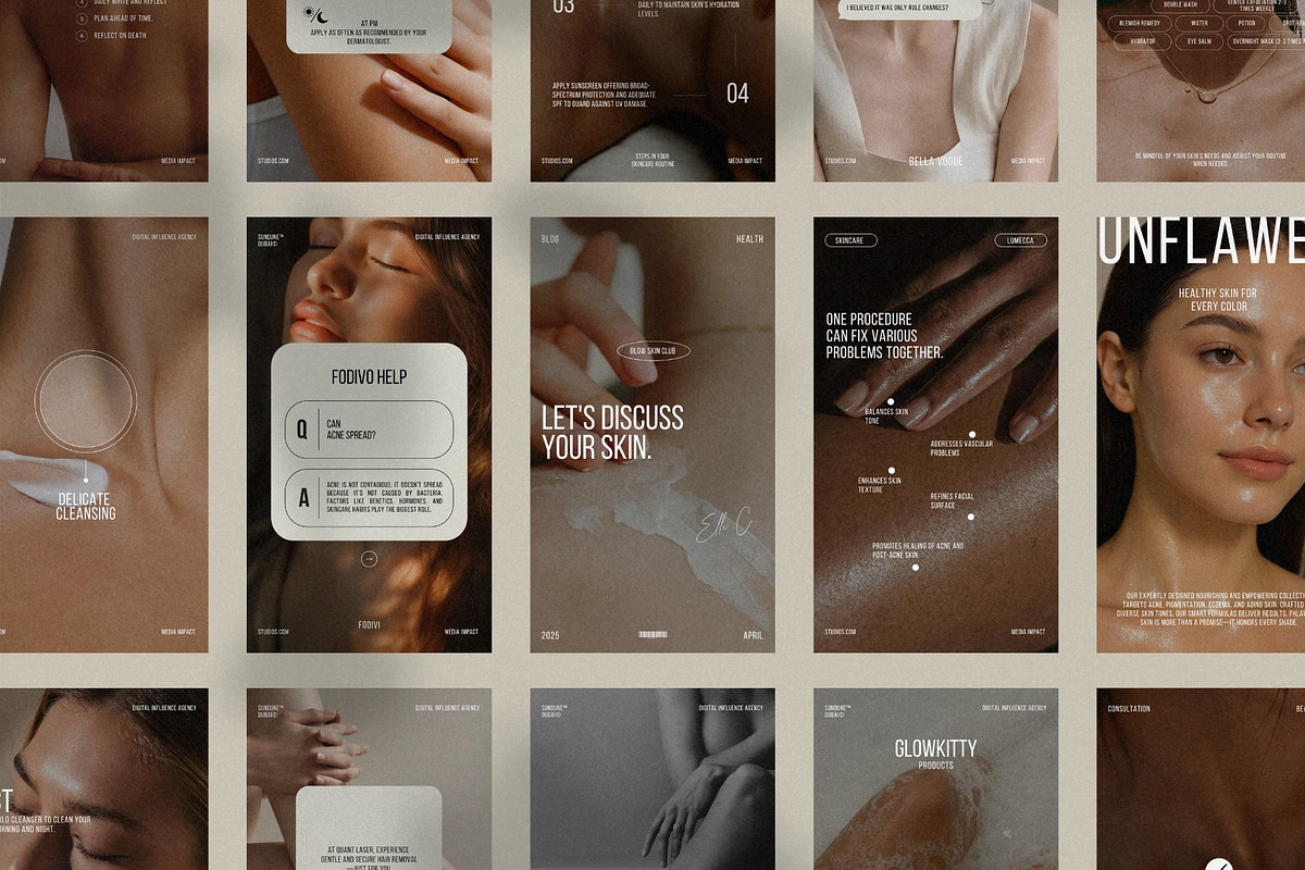 Modern Skincare Stories for Canva preview 6