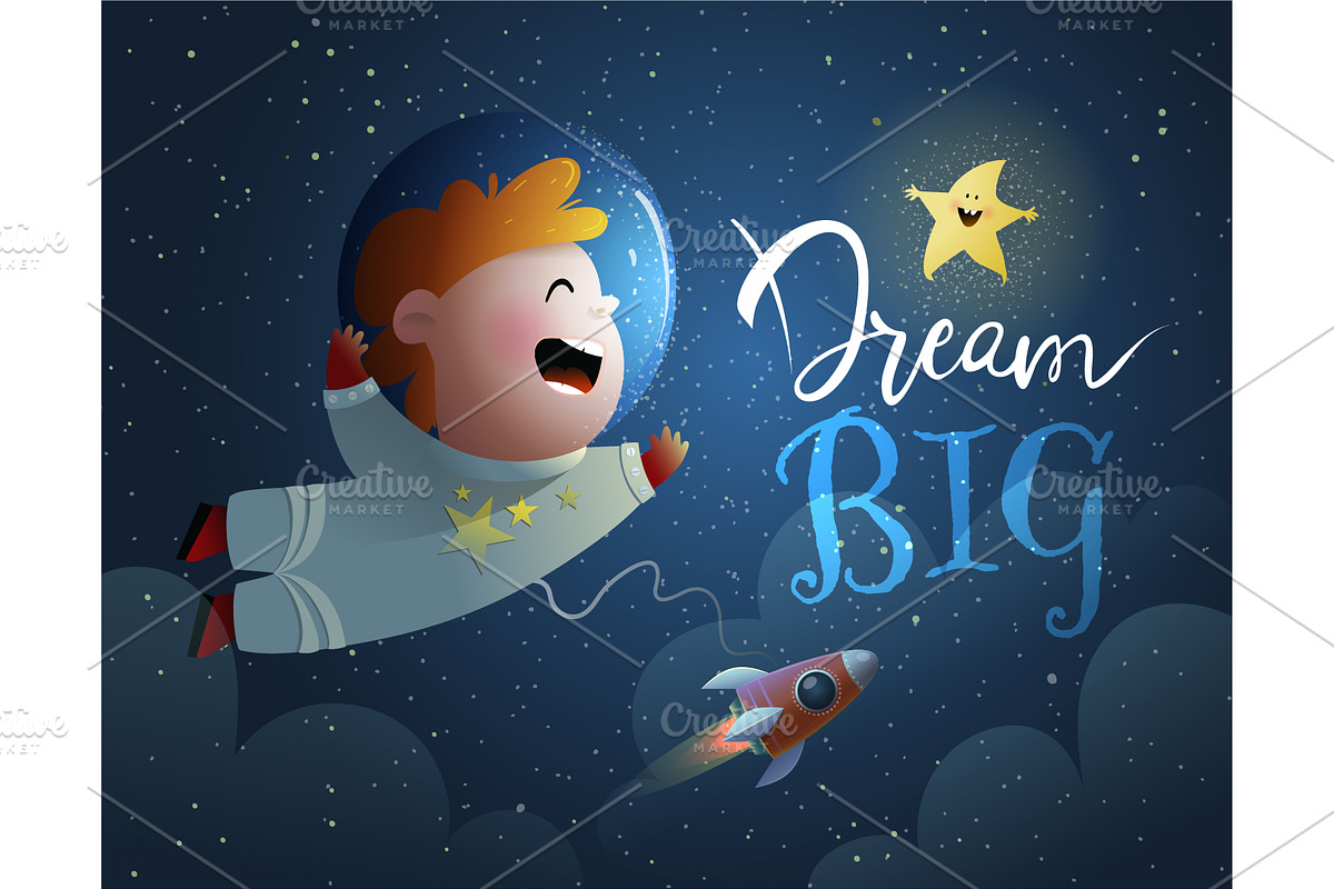 Space Kids Astronaut Dream Bundle, an Animal Illustration by Popmarleo Shop (Photo 11 of 19)