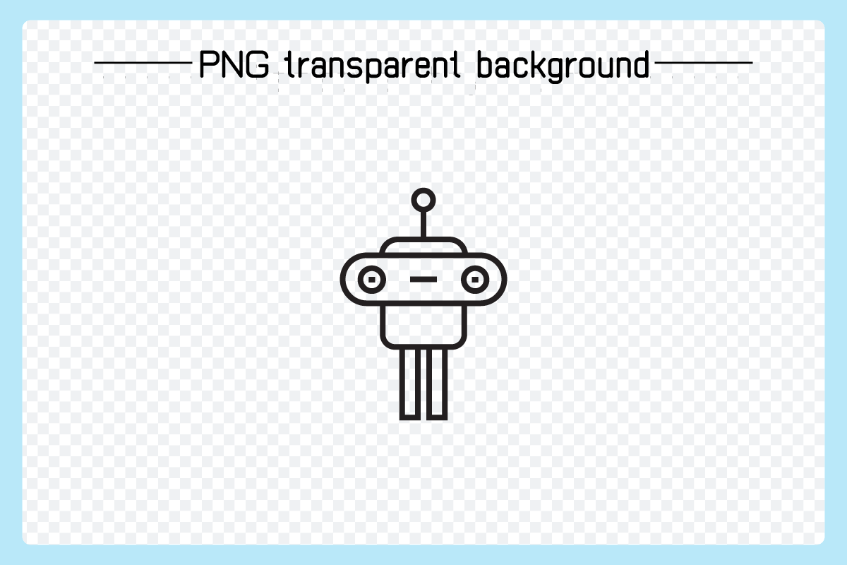 Cute Robot Avatars Vector Bundle, an Outline Icon by Designfour (Photo 6 of 6)