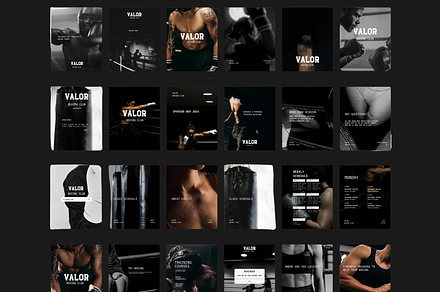 Instagram Templates Boxing Fitness, a Templates & Theme by KOLLABO Creatives