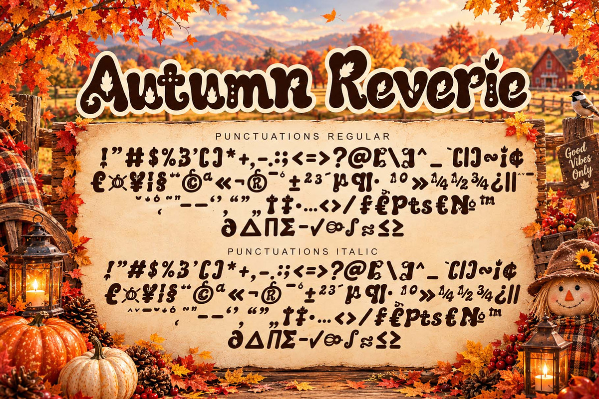 Autumn Reverie, a Handwritten Font by Yoga Letter (Photo 8 of 9)