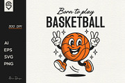 Born To Play Basketball – Retro, a Sport Illustration by shaondesigns (Thumbnail 1 of 4)