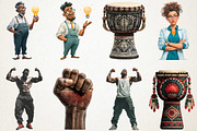 Black History Month PNG Bundle, an Illustration by RobertsArt (Thumbnail 5 of 5)