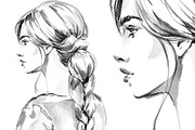 Fashion Illustration Ink painting, a Person Illustration by Elena Naumchenkova (Thumbnail 1 of 4)