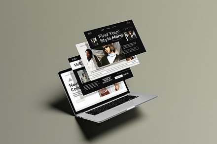 Laptop Screen Website Mockup, a Device Mockup by SilverStudio77