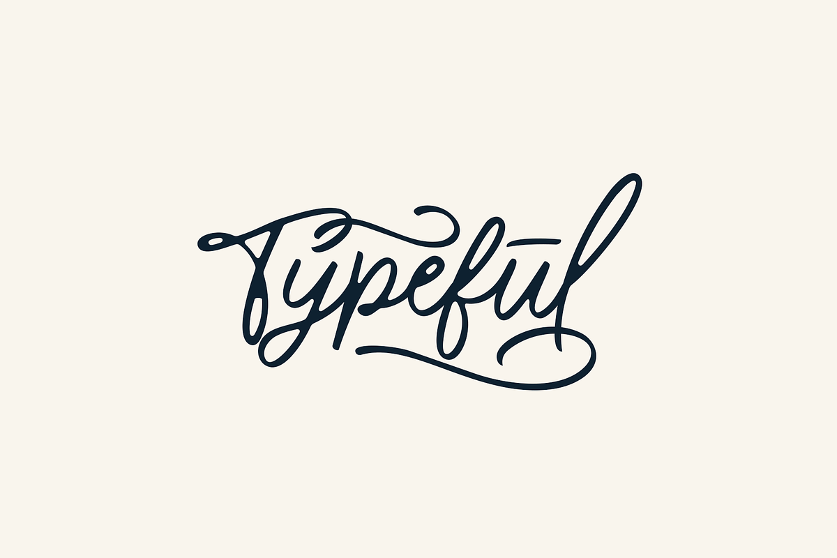 Typeful - Handwritten Script Font, a Script Font by Only Fonts (Photo 1 of 16)