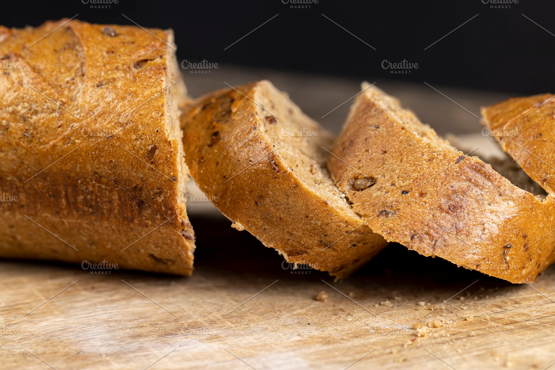 a healthy loaf of soft bread with added seeds and bran, a Photo by rsoollAI
