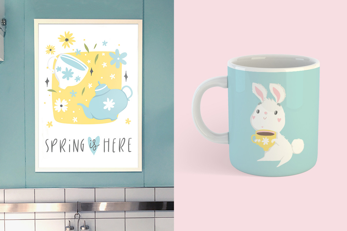 Easter Bunny - spring set, an Animal Illustration by Artnis (Photo 6 of 7)