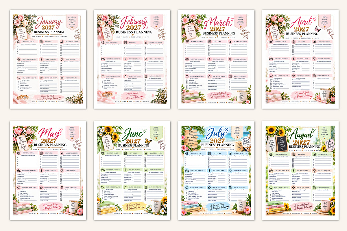 2027 Wedding Business Planner, a Stationery Template by Designmela01 (Photo 2 of 5)