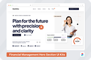 Financial Management Hero Header, an UI Kit Template by SquidPixey (Thumbnail 1 of 3)