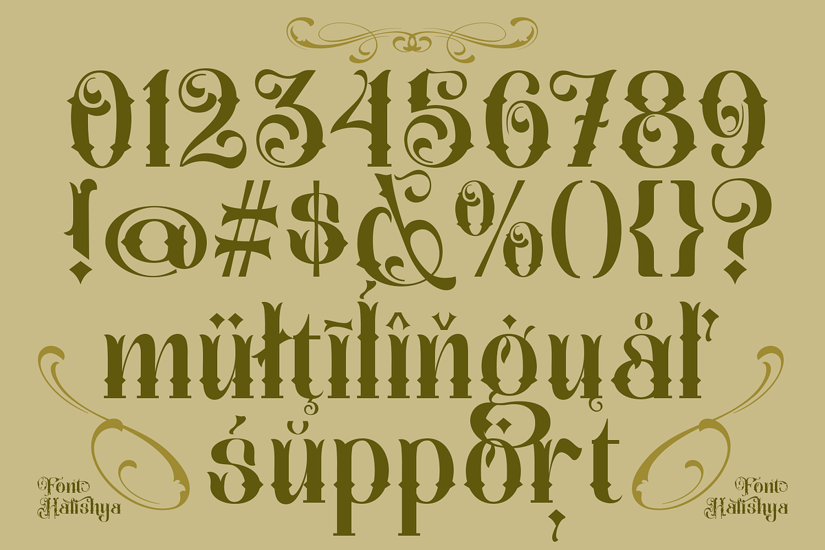 Hafishya Antique Typeface, a Blackletter Font by TypeClassHeroes (Photo 6 of 10)