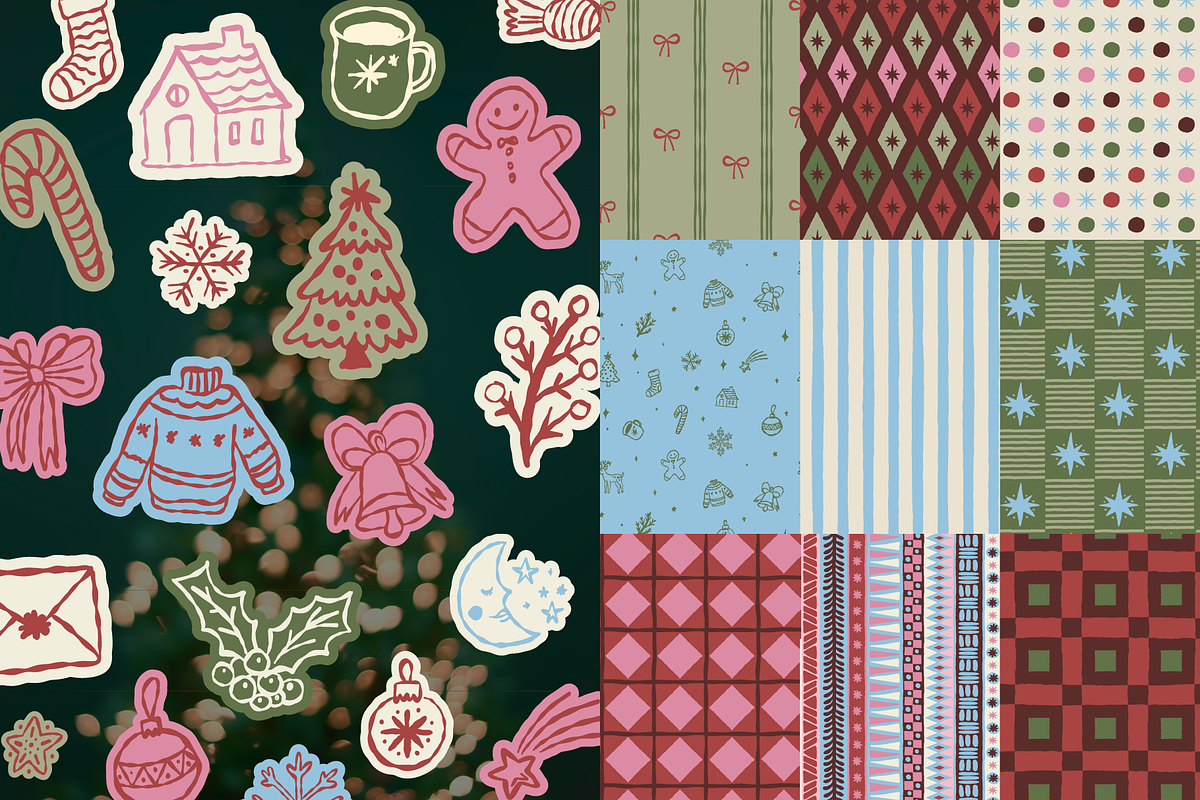 Vector Christmas Graphics & Patterns, a Pattern Graphic by venimo (Photo 3 of 12)