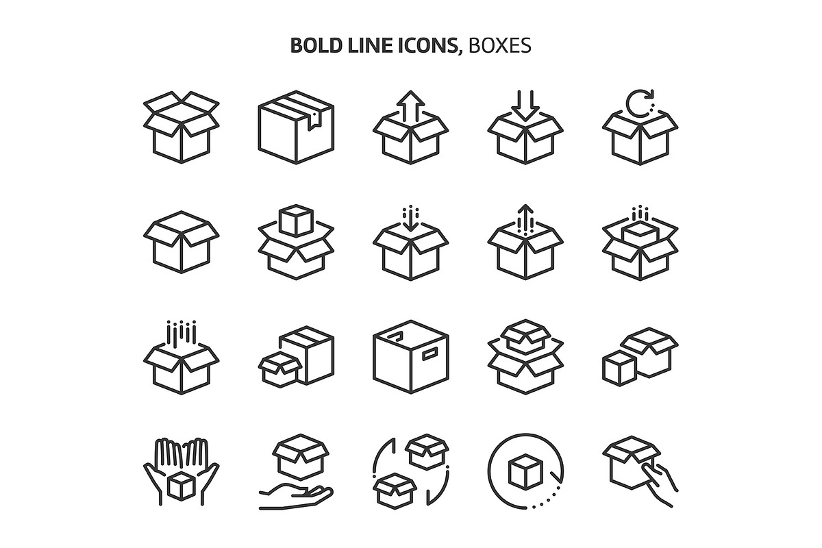 Bold Line Icons, an Outline Icon by Howcolour (Photo 59 of 151)