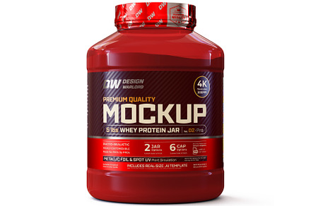 5 lbs Whey Protein Jar Mockup D2-Pro