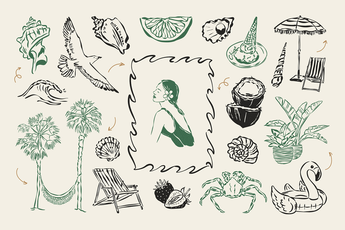 Coastal Lifestyle Illustrations, an Object Graphic by iStar Design (Photo 10 of 15)