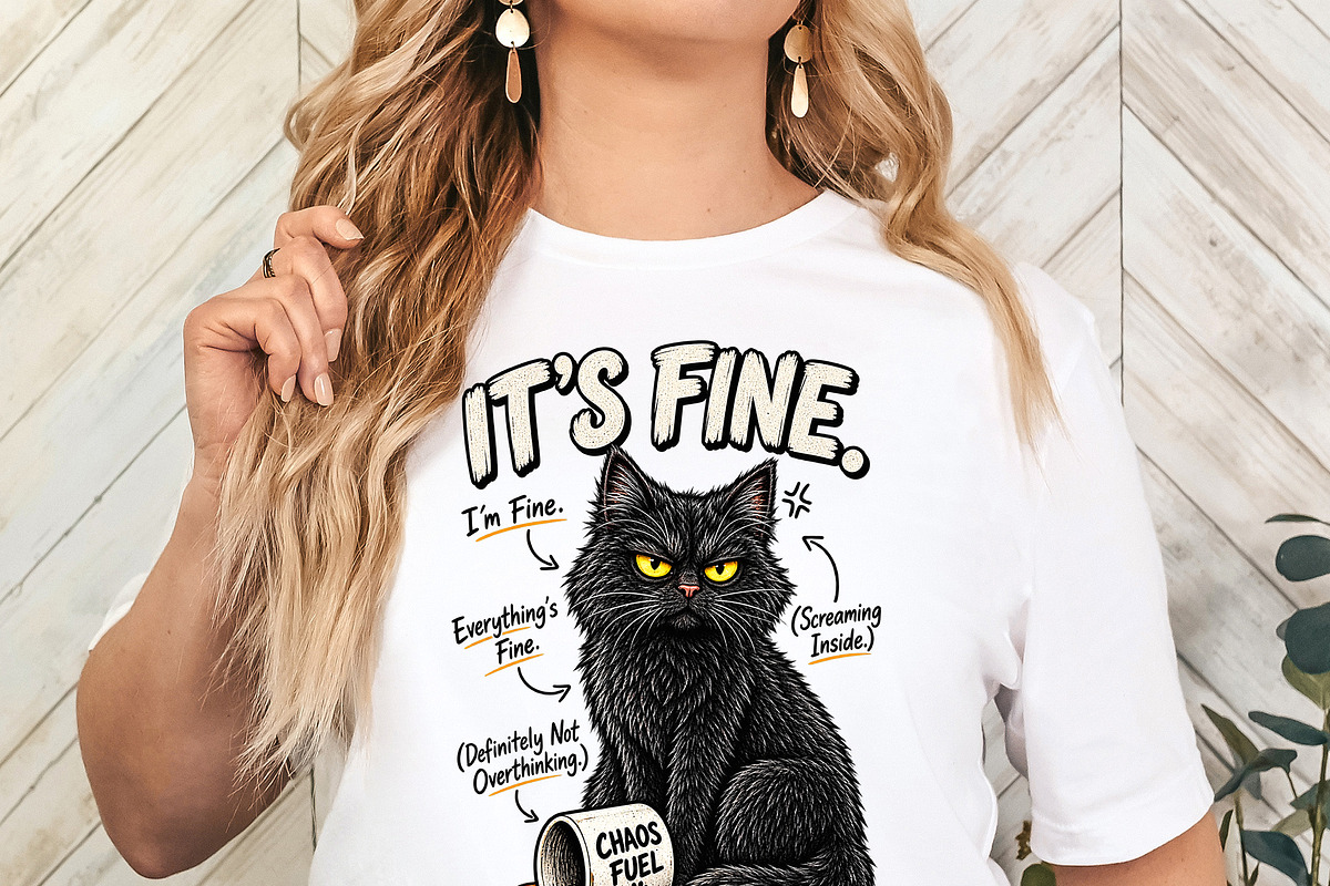 It's Fine Everything's Fine PNG, an Object Graphic by Star Graphic Design (Photo 5 of 12)