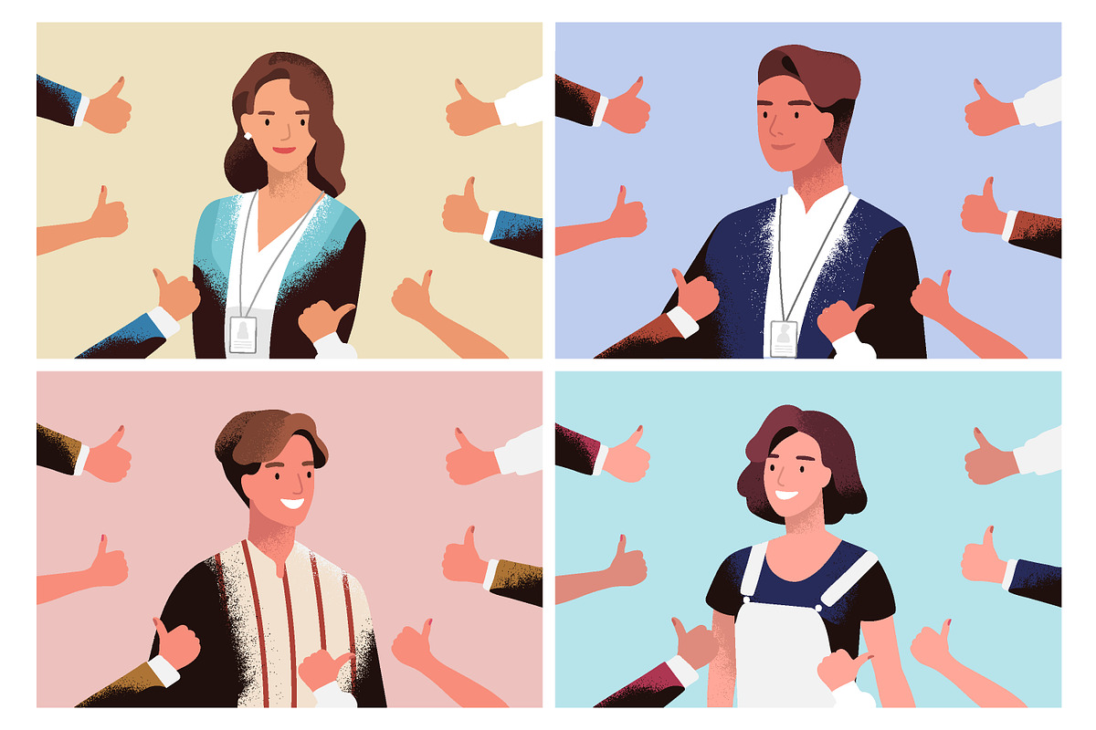 Public recognition concept set, a Person Illustration by Good Studio (Photo 1 of 5)