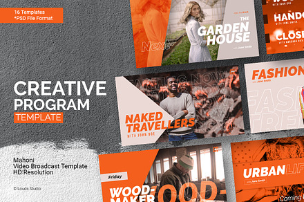 Mahoni - Youtube Broadcast Template, a Social Media Template by Louds Studio
