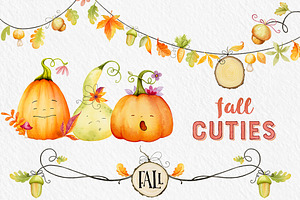 Fall Cuties - Autumn Watercolor Set