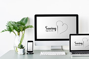 Modern Sewing & Heart Logo Template, a Branding & Logo Template by YUDesignStore (Thumbnail 6 of 8)