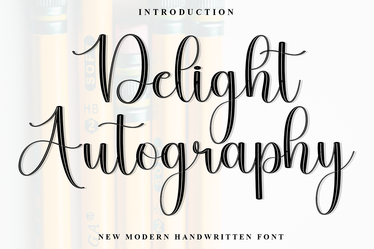 Delight Autography, a Handwritten Font by FreshTypeINK (Photo 1 of 8)