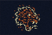Head of Wild Beast - SVG,Vector,PNG, an Animal Illustration by Ben studio (Thumbnail 5 of 13)
