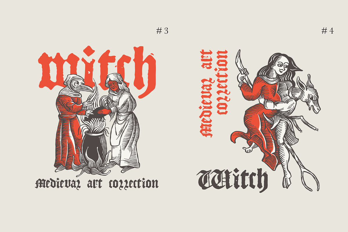 Witches vector illustrations set #2, a Person Illustration by kaer_shop (Photo 4 of 8)
